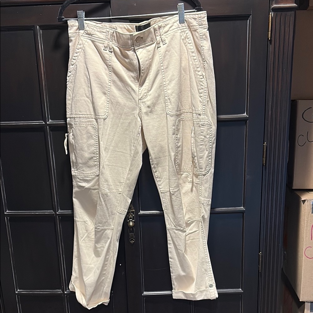 Cream Cargo Pants